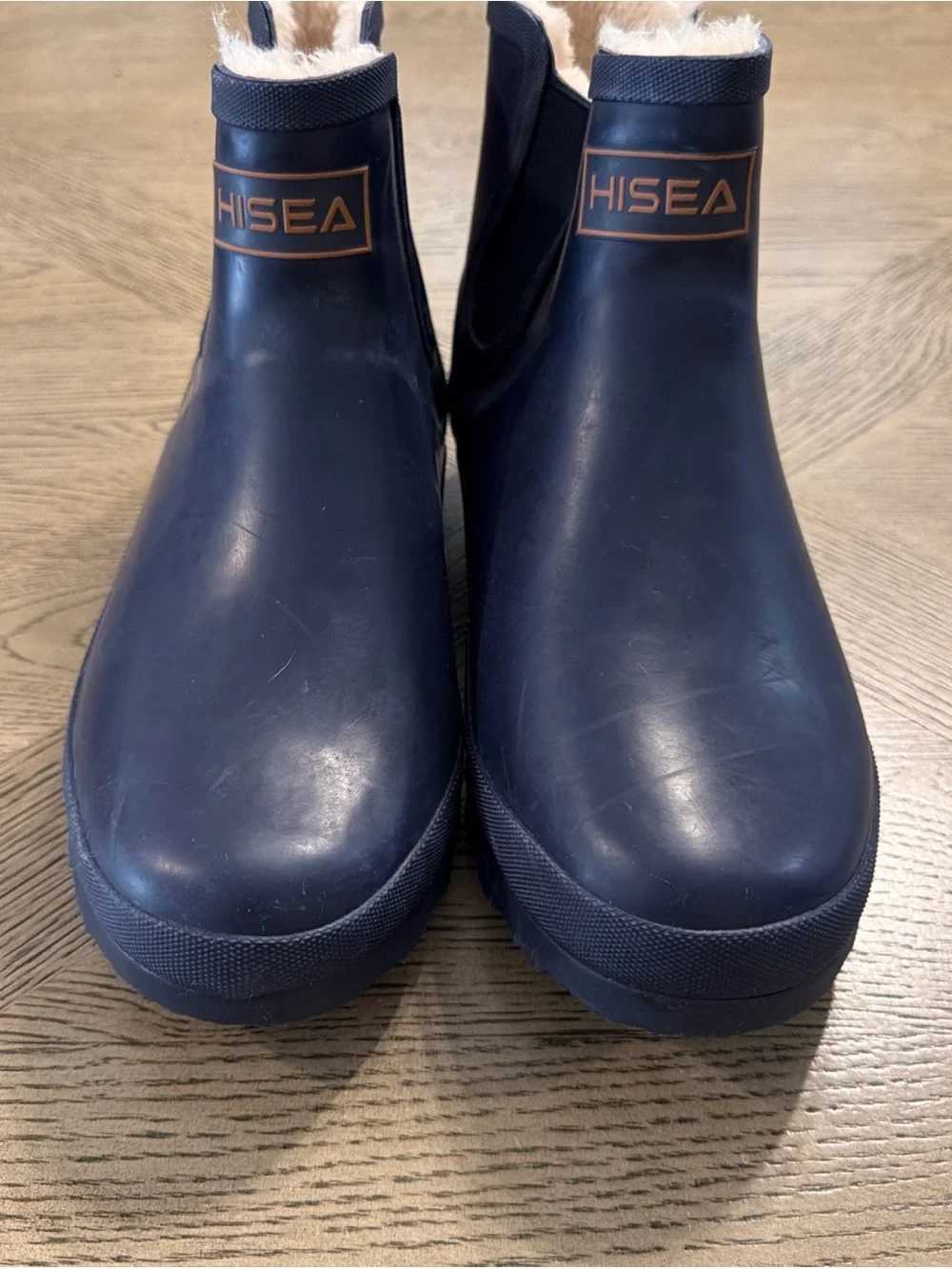 HISEA Women's Chelsea Rain Boots Fleece Lined Winter Waterproof Ankle Boots 11